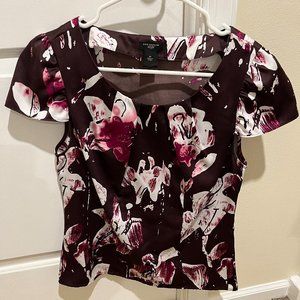 Ann Taylor Multi Colored Short Sleeve Blouse